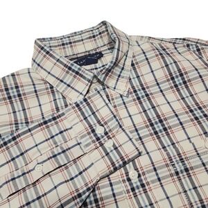 Lands' End Plaid Button Down Shirt 100%‎ Cotton Long Sleeve Casual Medium